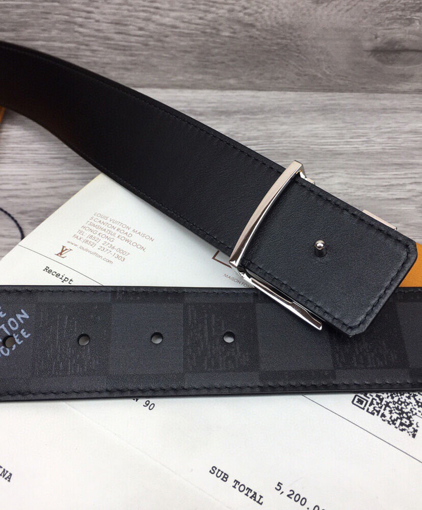 Louis Vuitton Belt LV Initials 40mm Reversible Belt Black