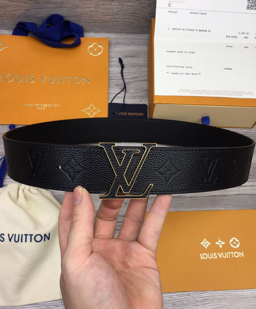 Louis Vuitton Belt Lvxnba LV Initiales 40mm Reversible Belt Black