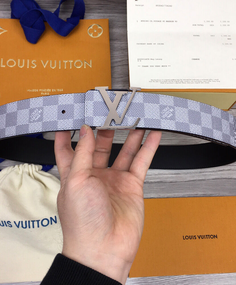 Louis Vuitton Belt Initiales 40mm Reversible Belt M0342Q Gray