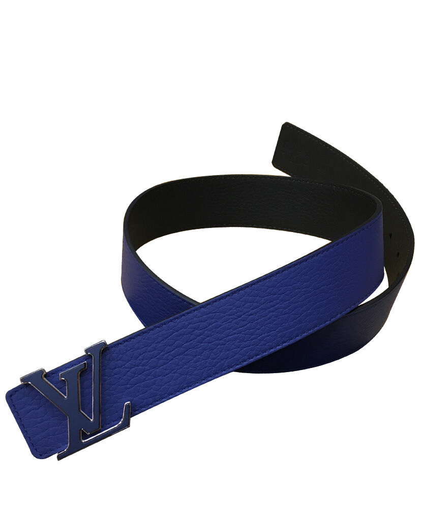 Louis Vuitton Belt LV Initiales Reversible Blue