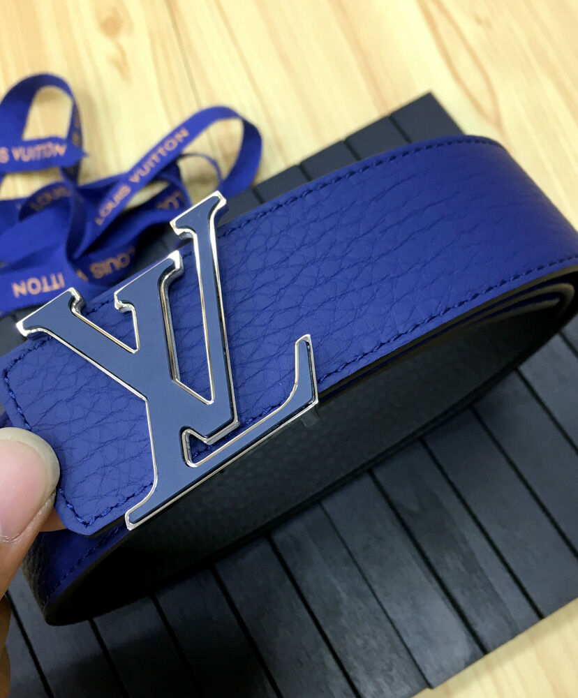 Louis Vuitton Belt LV Initiales Reversible Blue