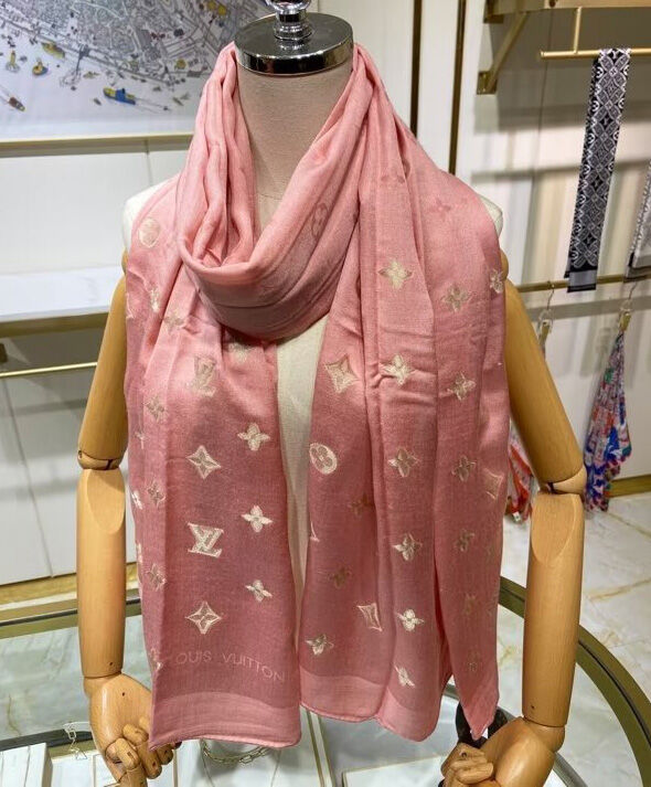 Louis Vuitton Scarf Women s Monogram Scarf Pink