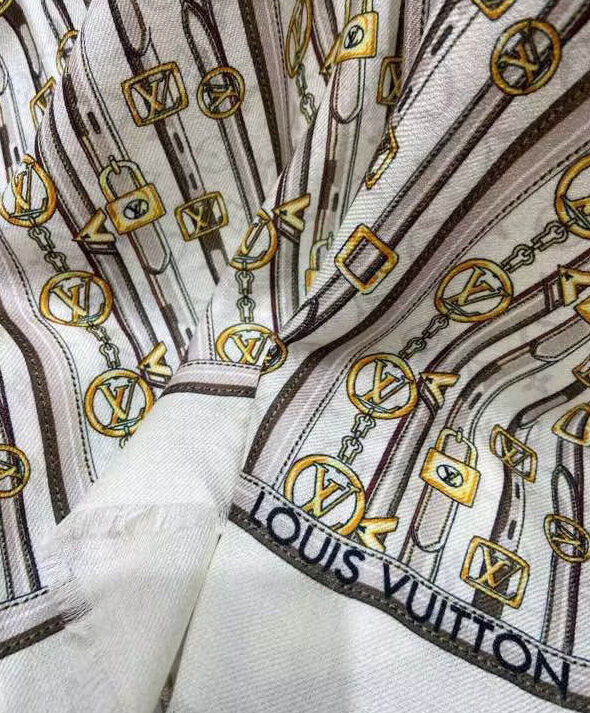 Louis Vuitton Scarf Women s Monogram Forever Long Scarf White