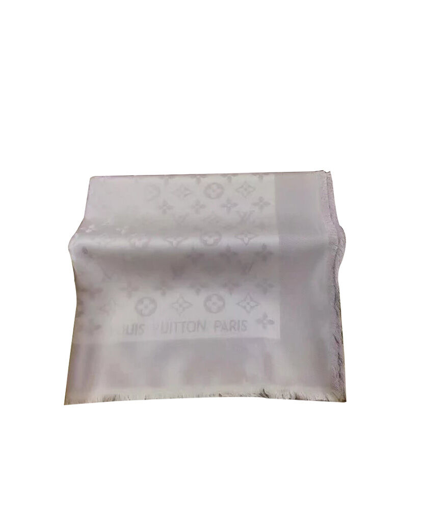 Louis Vuitton Scarf Monogram Shine Shawl Gray