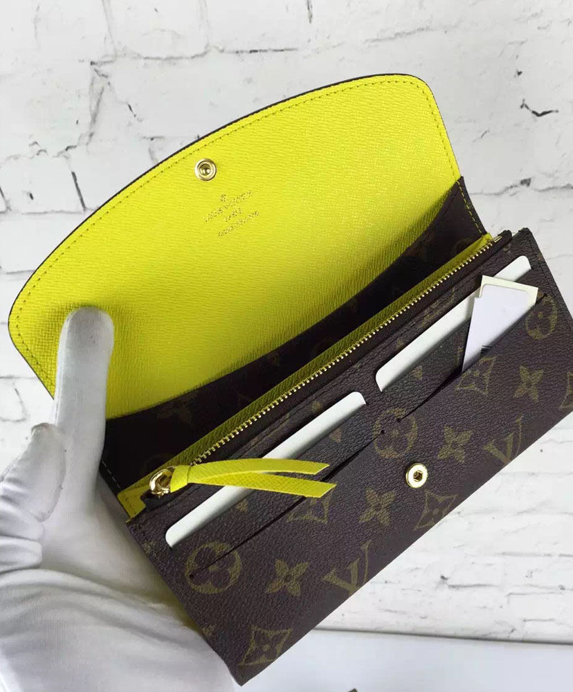 Louis Vuitton Wallet Emilie Wallet M61535 Yellow