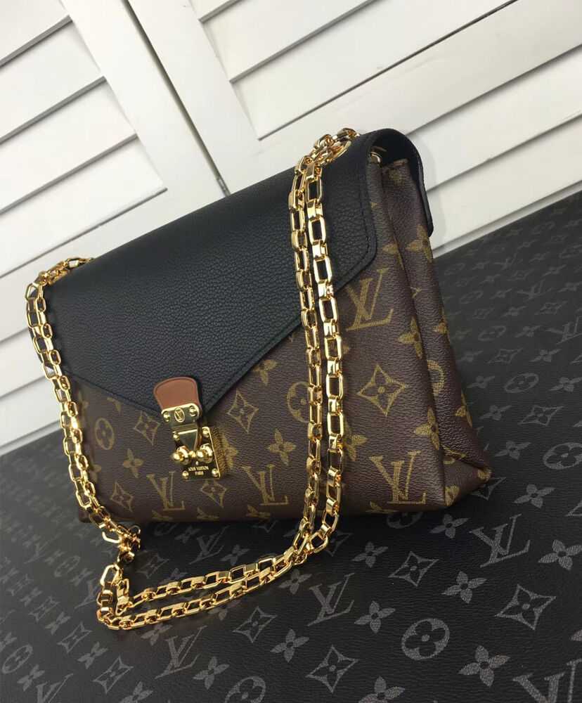 Louis Vuitton Monogram Canvas Pallas Chain Havane M41201 Black