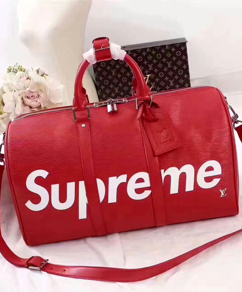 Louis Vuitton X Supreme Epi Keepall Bag Red