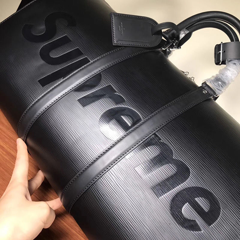 Louis Vuitton X Supreme Epi Keepall Bag Black