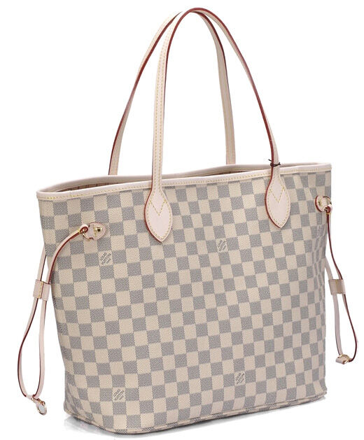 Louis Vuitton damier azur canvas neverfull MM N51107 White - Click Image to Close