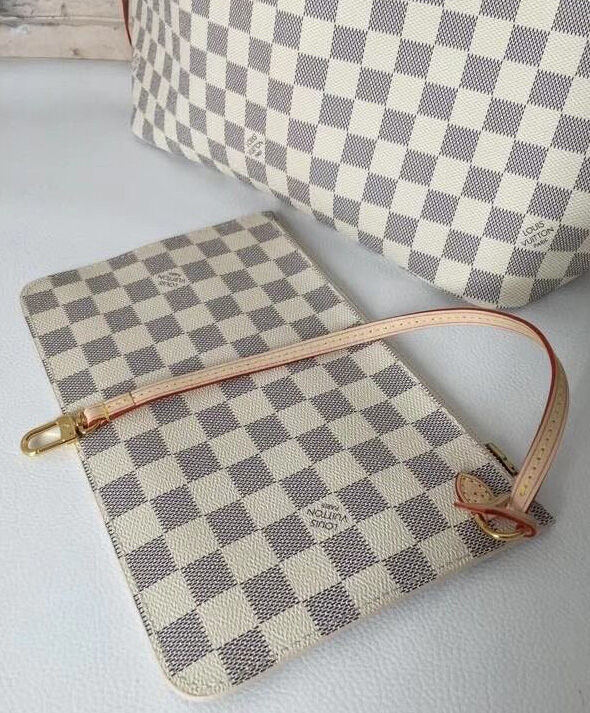 Louis Vuitton Damier Canvas Neverfull Tote N41361 White