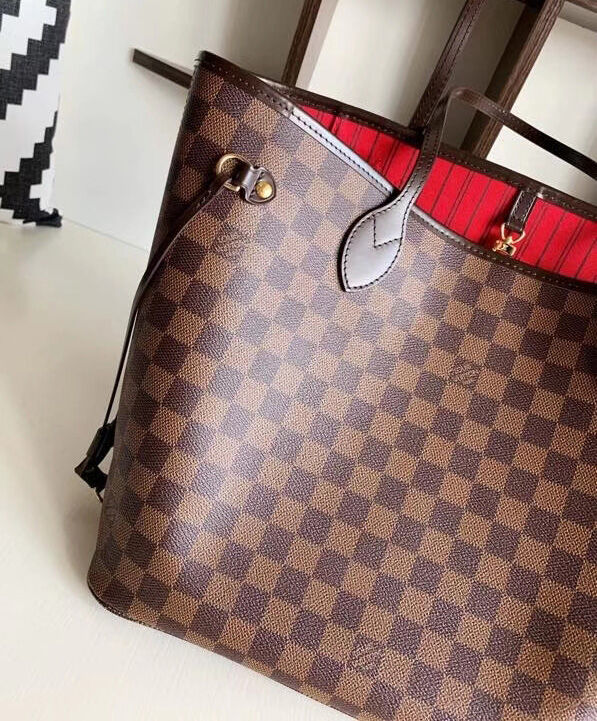 Louis Vuitton Damier Canvas Neverfull N41359 Brown