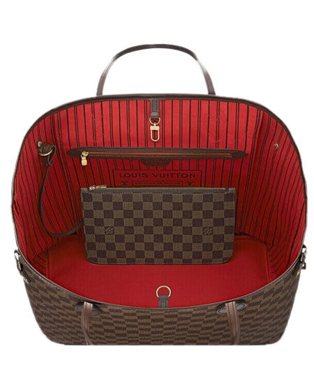 Louis Vuitton Damier Canvas Neverfull N41357 Brown