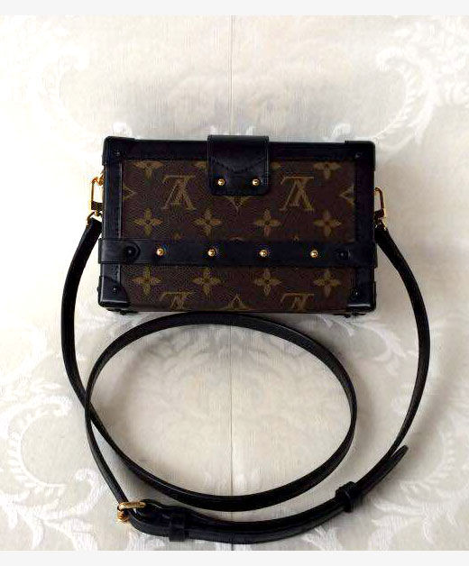 Louis Vuitton Monogram Petite Malle w Tags M50013 Brown