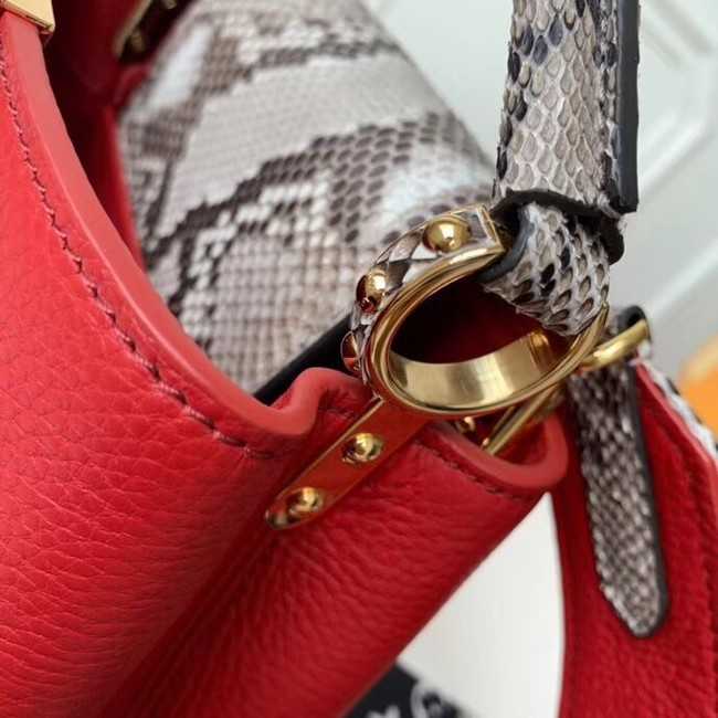 Louis Vuitton Outlet original taurillon leather Capucines Mini N95509 red