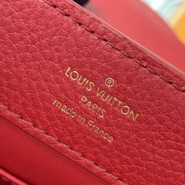 Louis Vuitton Outlet original taurillon leather Capucines Mini N95509 red