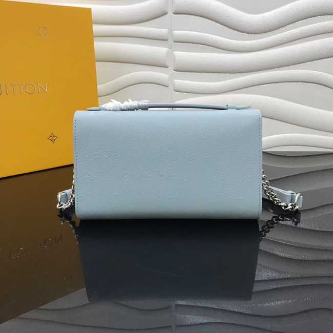 Louis Vuitton Outlet Original Grain calfskin LOCKME CLUTCH M56087 sky blue