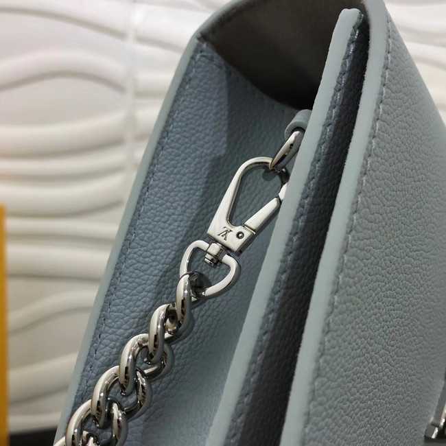 Louis Vuitton Outlet Original Grain calfskin LOCKME CLUTCH M56087 sky blue