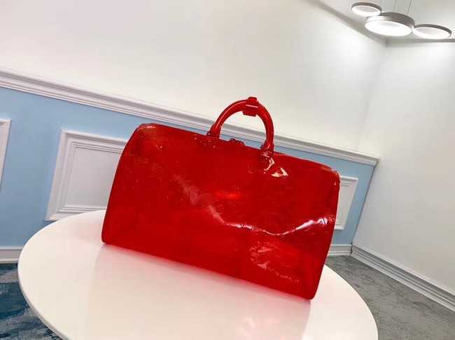 Louis Vuitton Outlet KEEPALL 50 Travel Bag with shoulder straps M53271 red