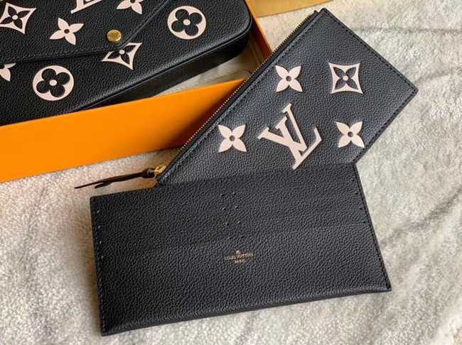 Louis Vuitton Outlet Original POCHETTE FELICIE Chain Bag M69977 black