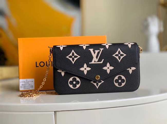 Louis Vuitton Outlet Original POCHETTE FELICIE Chain Bag M69977 black