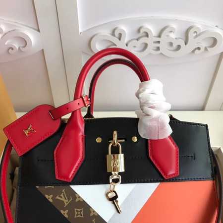 Louis Vuitton Outlet Original Leather CITY STEAMER M53802 Red&Black&Blu