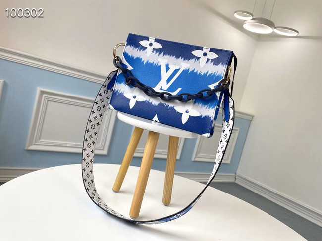 Louis Vuitton Outlet Monogram Canvas Original Leather M68137 blue