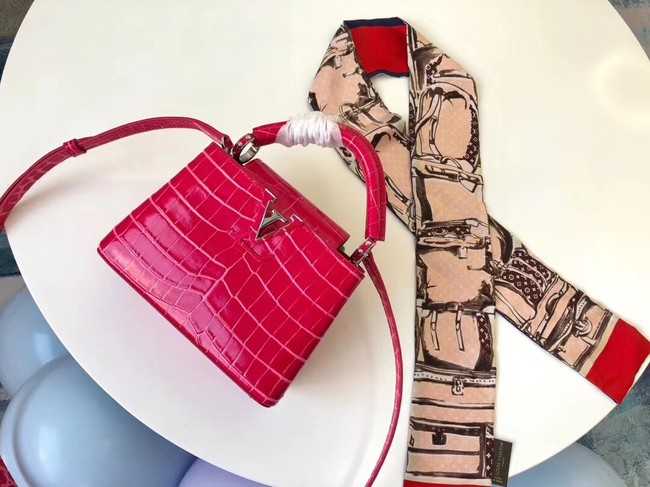 Louis Vuitton Outlet original crocodile CAPUCINES PM M94587 rose