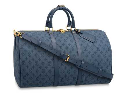 Louis Vuitton Outlet original KEEPALL BANDOULIERE 50 M44644 Navy