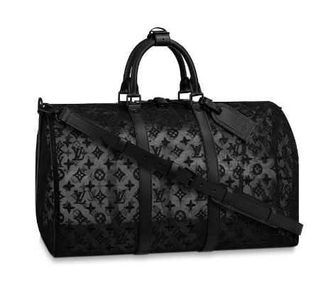 Louis Vuitton Outlet KEEPALL BANDOULIERE 50 with Shoulder Strap M53971 black