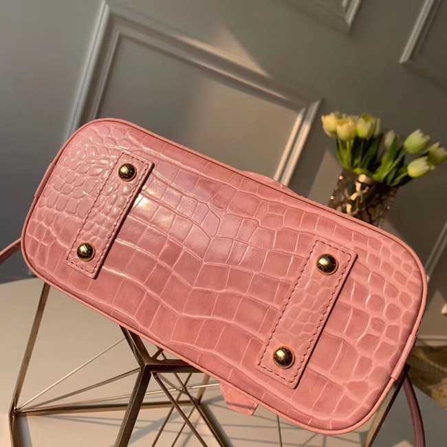 Louis Vuitton Outlet Crocodile Pattern Leather Bag N90897 Pink