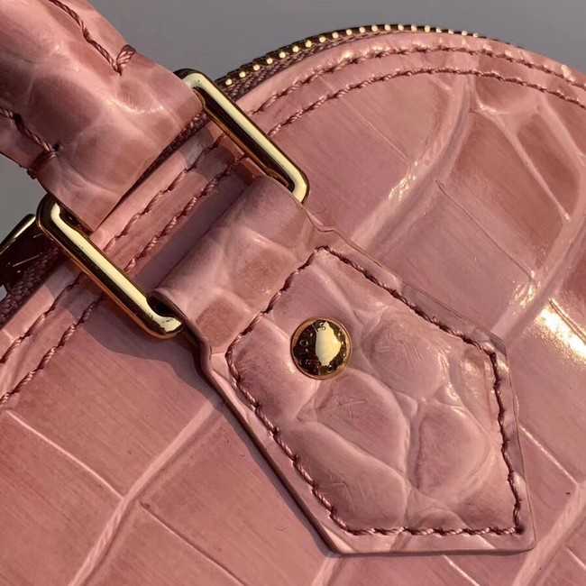 Louis Vuitton Outlet Crocodile Pattern Leather Bag N90897 Pink