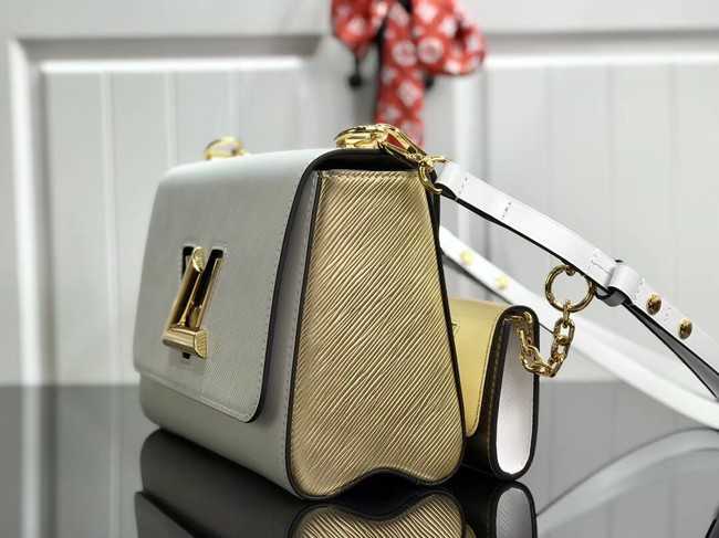 Louis Vuitton Outlet original epi leather TWIST MM M50280 white&gold