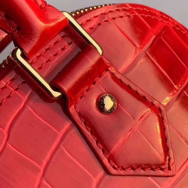 Louis Vuitton Outlet Crocodile Pattern Leather Bag N90897 Red