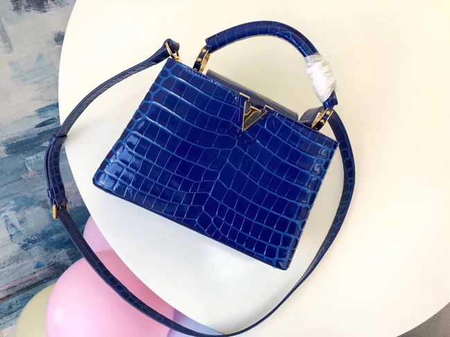 Louis Vuitton Outlet original crocodile CAPUCINES PM M94587 blue