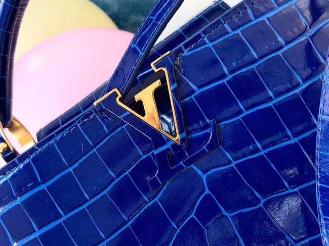 Louis Vuitton Outlet original crocodile CAPUCINES PM M94587 blue