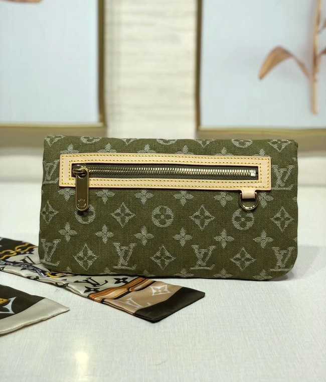 Louis Vuitton Outlet Denim Clutch bag M44472 green