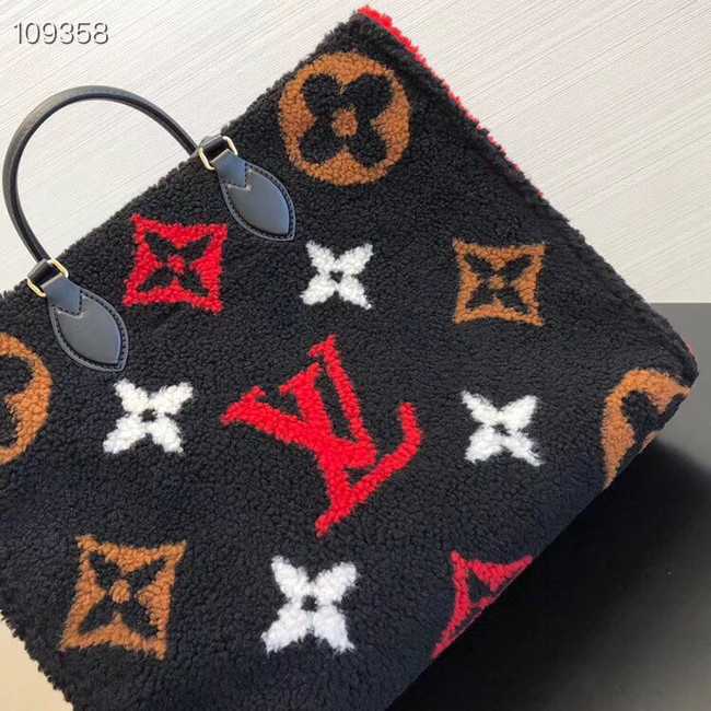 Louis Vuitton Outlet Monogram Canvas Original M44412 black&red