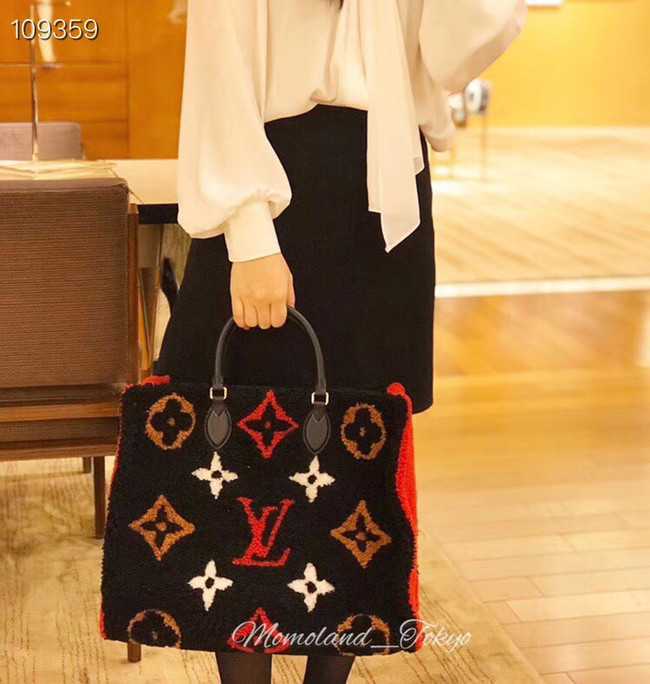 Louis Vuitton Outlet Monogram Canvas Original M44412 black&red