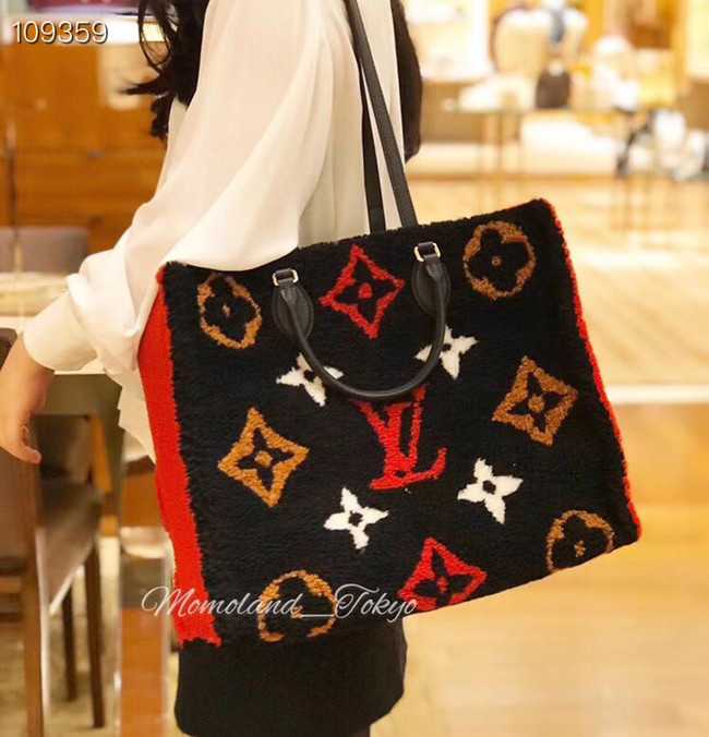 Louis Vuitton Outlet Monogram Canvas Original M44412 black&red