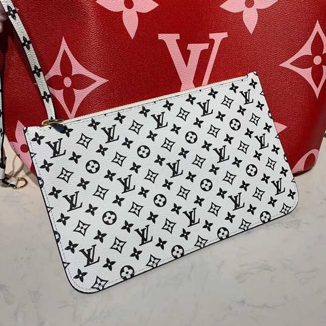 Louis Vuitton Outlet Monogram Canvas Original Leather NEVERFULL MM M44567 Red