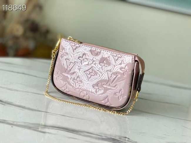 Louis Vuitton Outlet Monogram Vernis MINI POCHETTE ACCESSOIRES M58009 pink