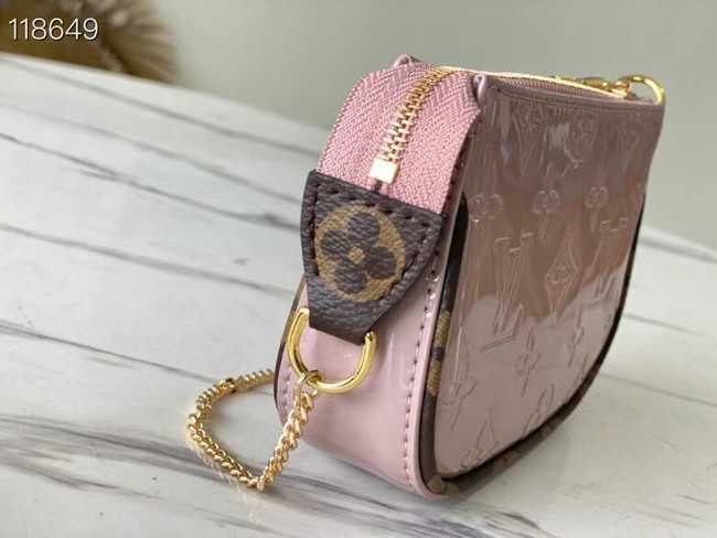 Louis Vuitton Outlet Monogram Vernis MINI POCHETTE ACCESSOIRES M58009 pink