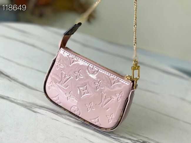 Louis Vuitton Outlet Monogram Vernis MINI POCHETTE ACCESSOIRES M58009 pink