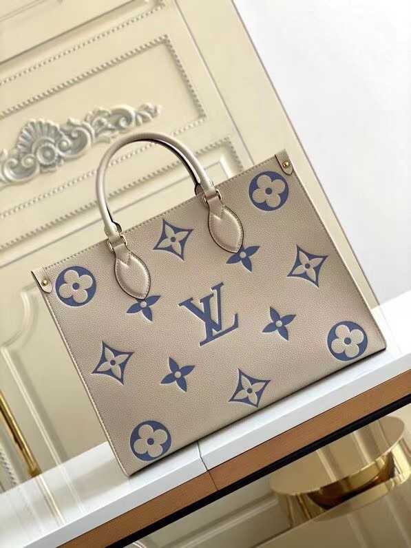 Louis Vuitton Outlet ONTHEGO MM M45494 Cream & blue