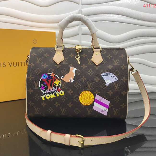 Louis Vuitton Outlet original leather SPEEDY 30 Monogram Canvas M41112