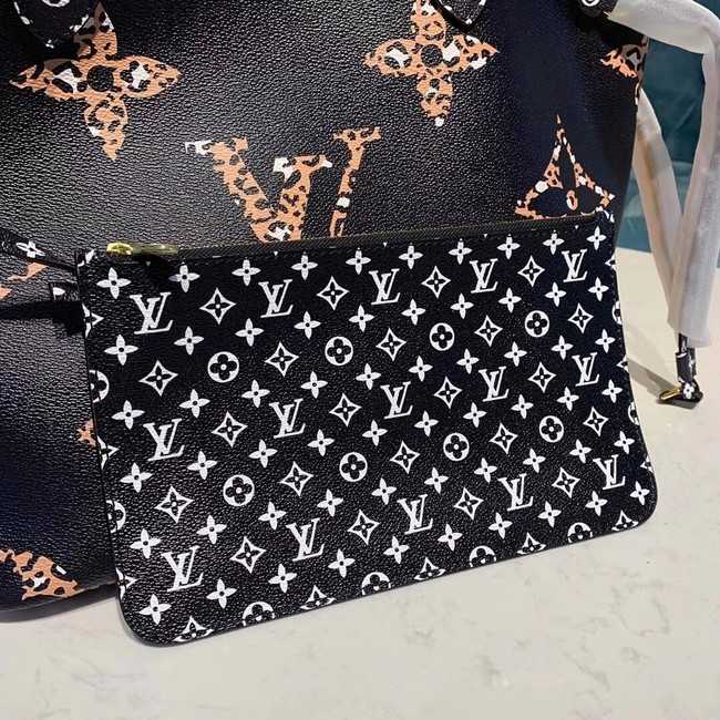 Louis Vuitton Outlet Monogram Canvas Original Leather NEVERFULL MM M44567 Black