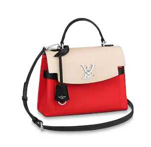 Louis Vuitton Outlet original LOCKME EVER BB M53937 Kabuki Red&Quartz White&Black