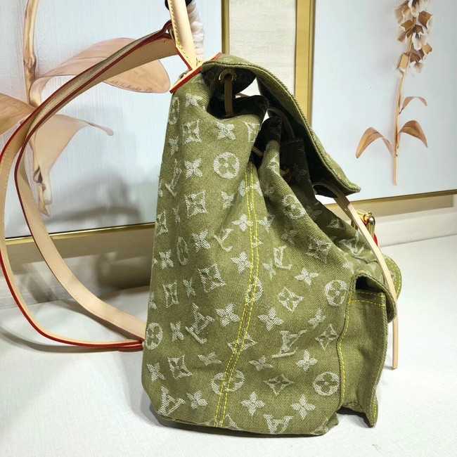 Louis Vuitton Outlet Denim Backpack M44460 green