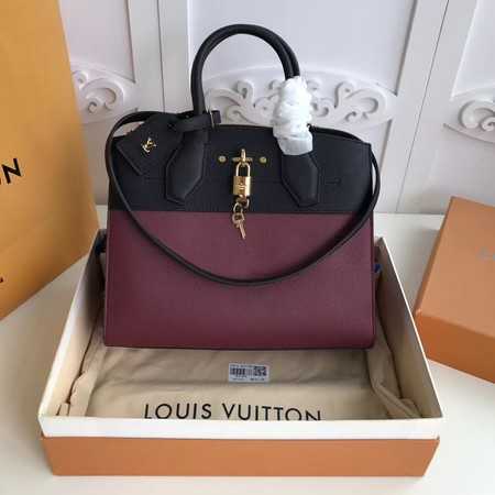 Louis Vuitton Outlet Original Leather CITY STEAMER PM M55062 Black&Wine