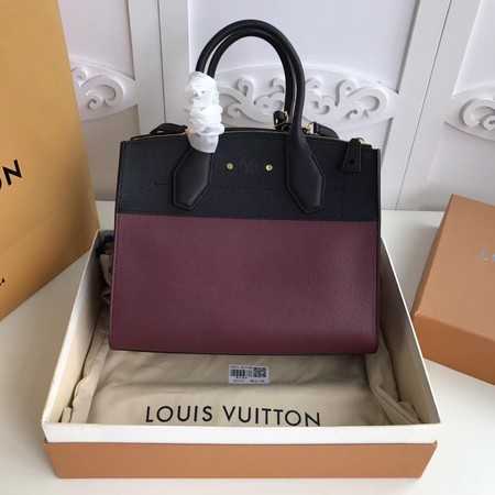 Louis Vuitton Outlet Original Leather CITY STEAMER PM M55062 Black&Wine